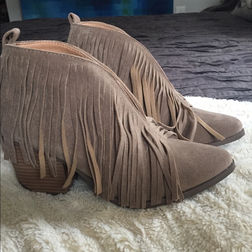 Fringe Ankle Booties